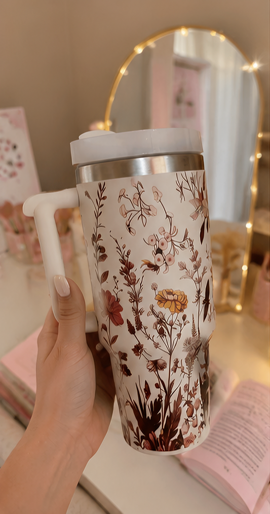 Gobelet Isotherme BYS HOUSE Motif Champêtre avec Poignée (1,2 L)